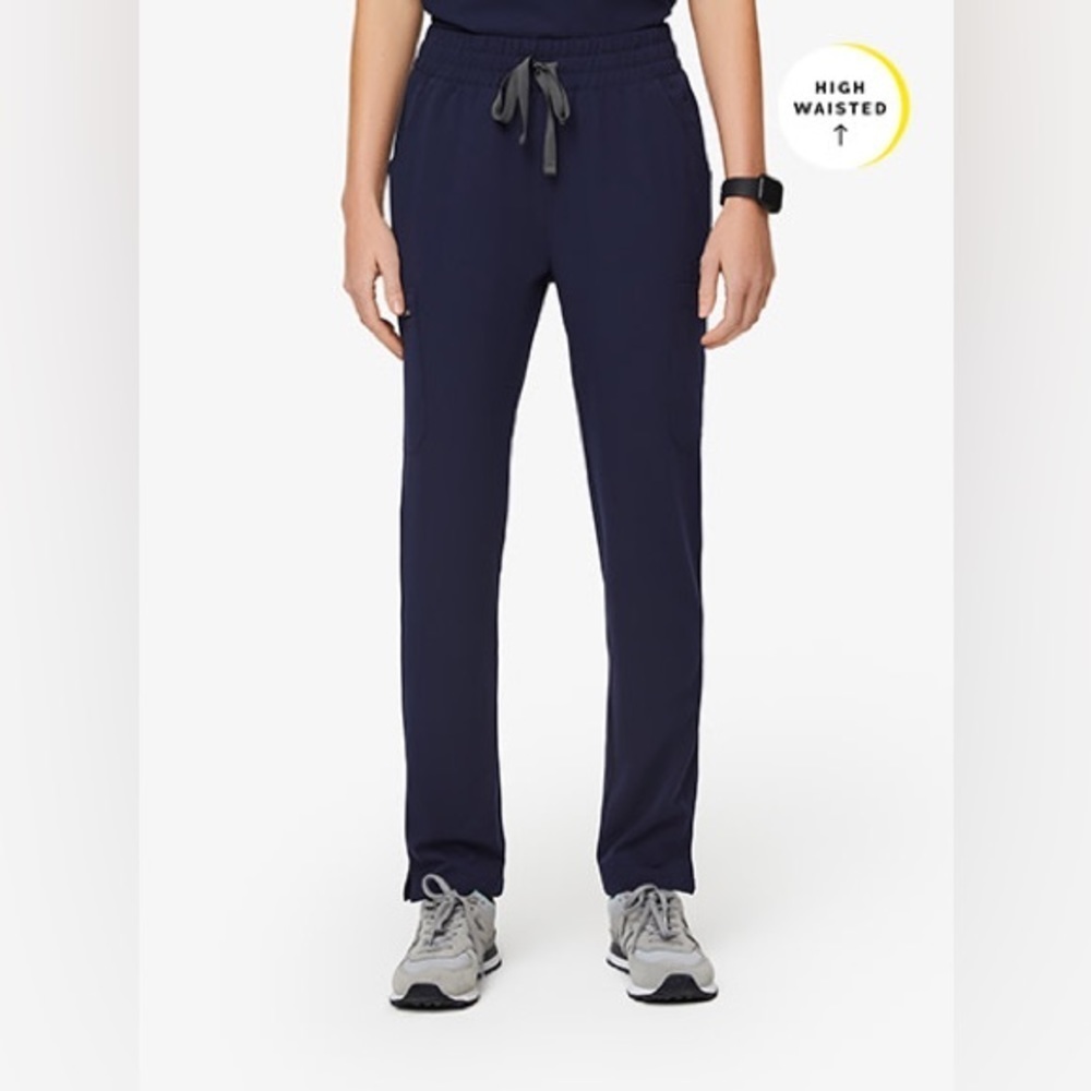 Figs High Waisted OG Scrunch Yola Skinny Scrub Pants Navy Blue XXL/Petite - Picture 6 of 6